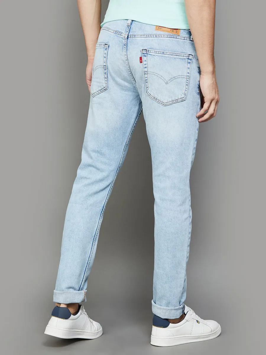 LEVIS L.blue denim washed slim tapper jeans