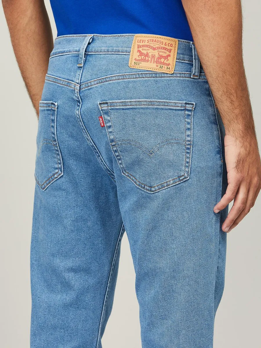 Levis light blue 511 slim fit solid jeans