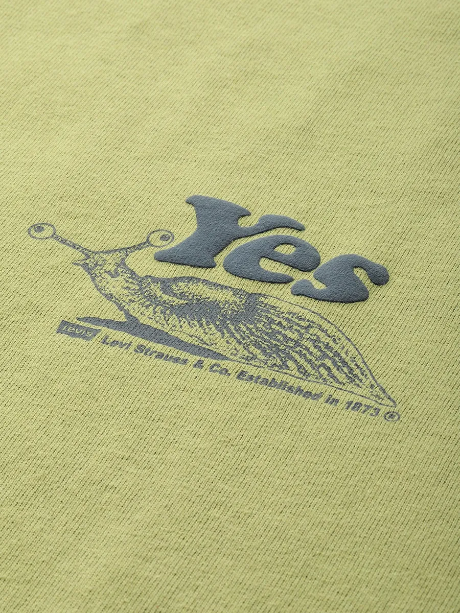 LEVIS lime green printed slim fit t-shirt