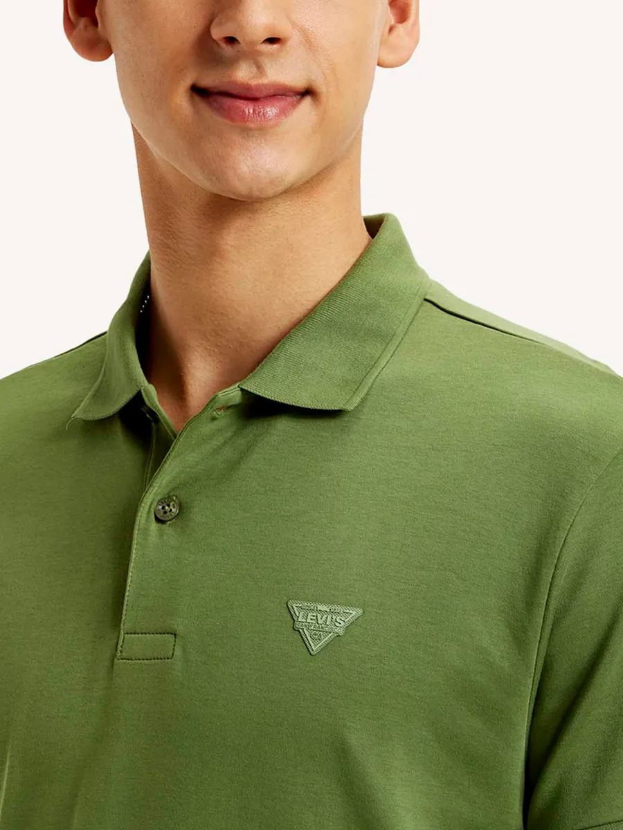 LEVIS mehndi green slim fit polo t-shirt for men