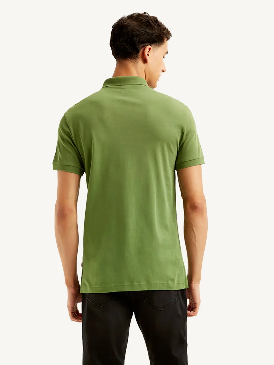 LEVIS mehndi green slim fit polo t-shirt for men