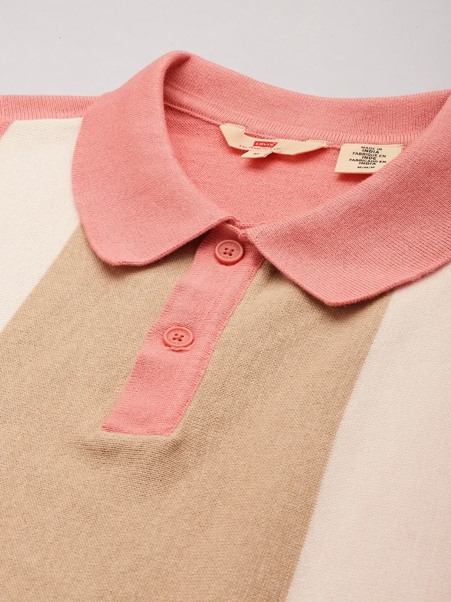 Levis pink cotton color block t-shirt
