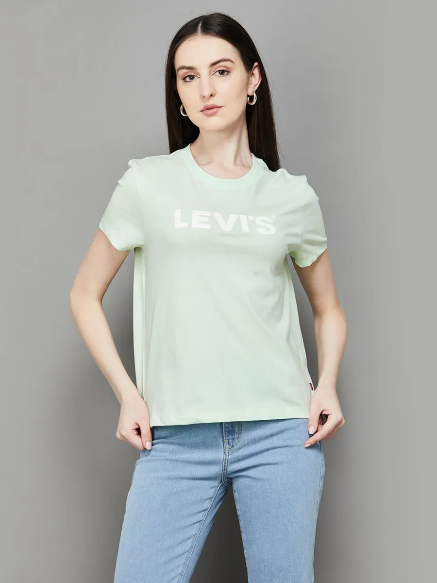 LEVIS pista green cotton t-shirt