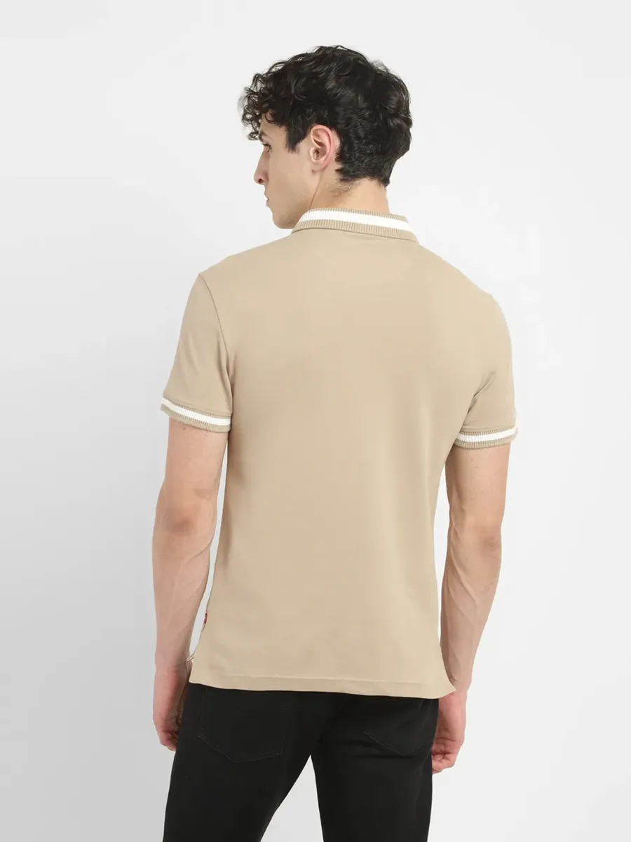 Levis plain beige polo t-shirt