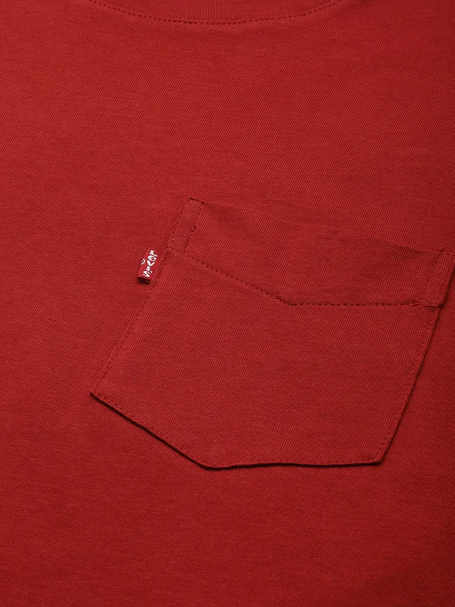 LEVIS plain red cotton t-sirt for casual