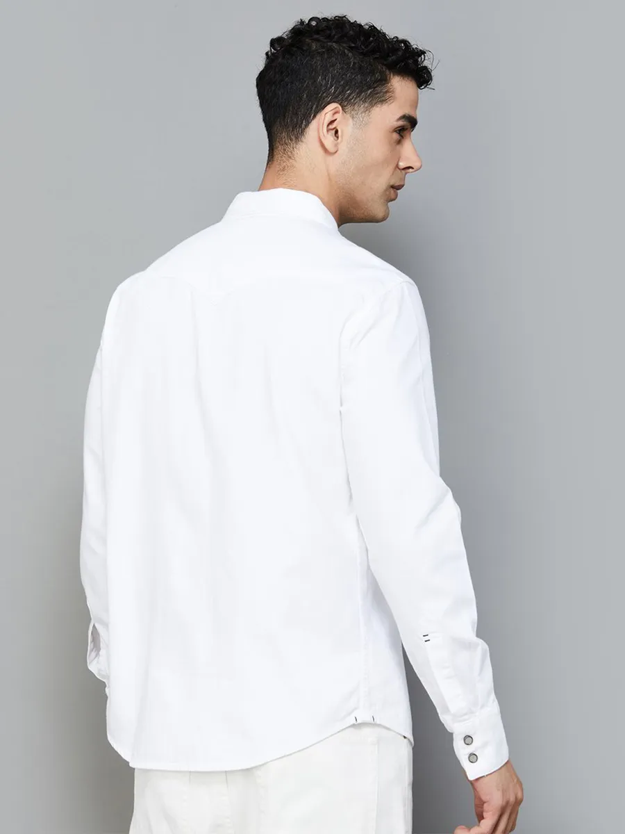 LEVIS plain white casual cotton shirt