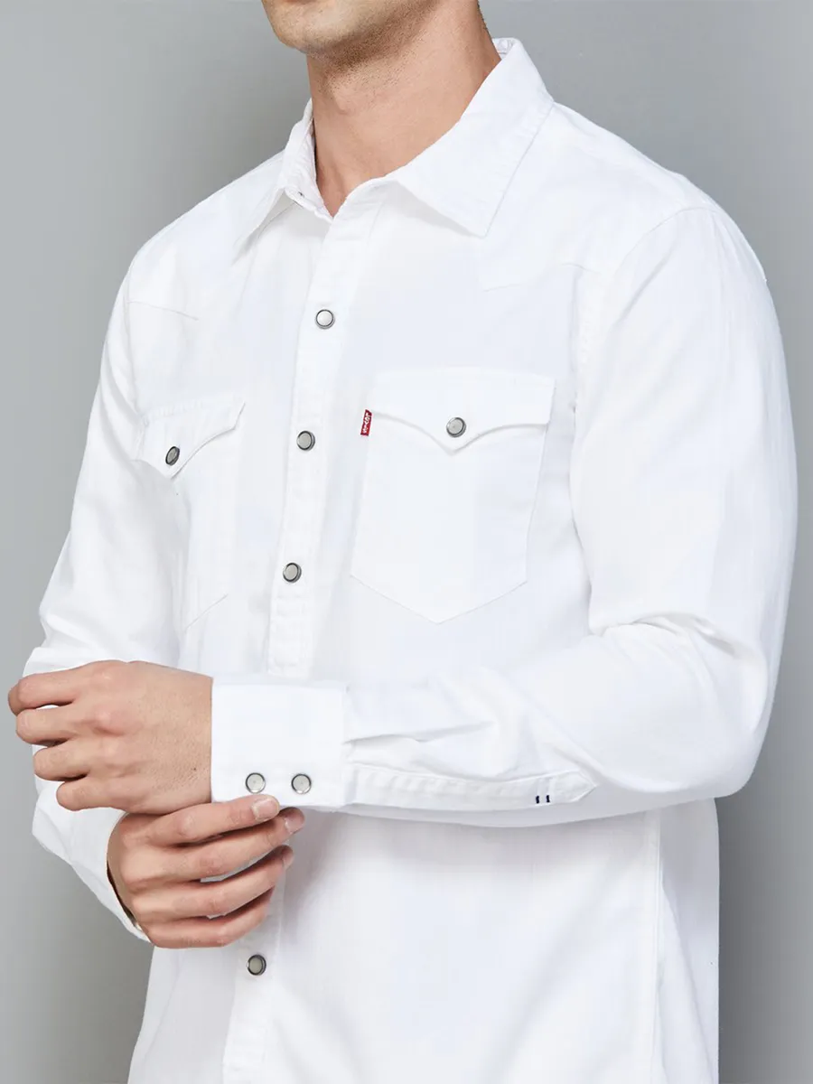 LEVIS plain white casual cotton shirt