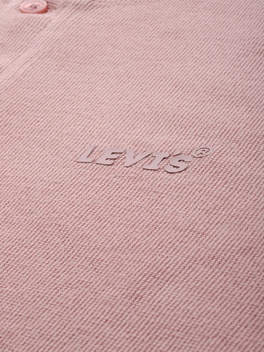 LEVIS textured light peach cotton t-shirt for men