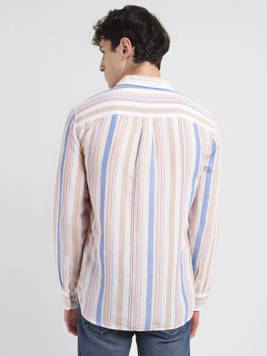 LEVIS white and blue stripe casual shirt