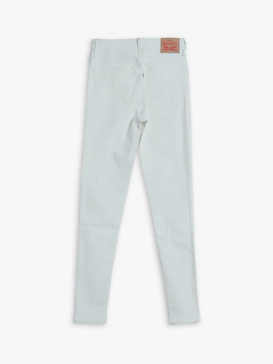 Levis white solid super skinny jeans