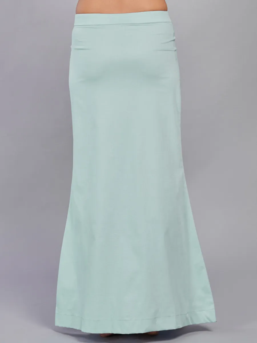 Light blue plain saree shapewear