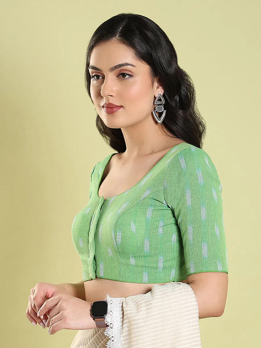 Light green printed blouse