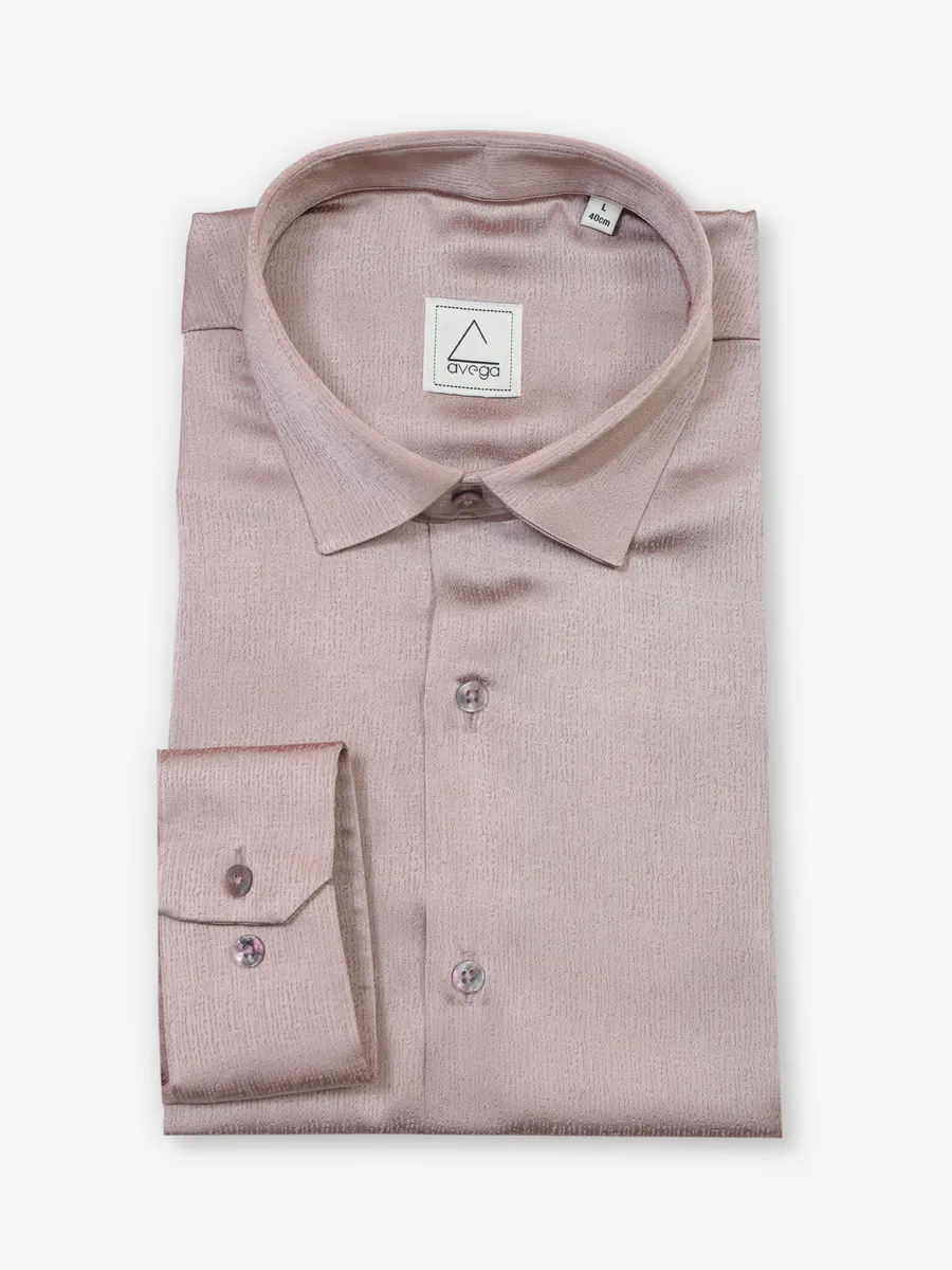 Linen Peach textured party shirt