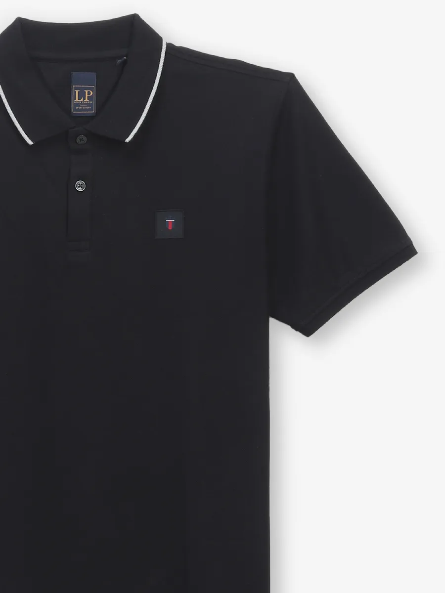 LOUIS PHILIPPE cotton black t-shirt for men