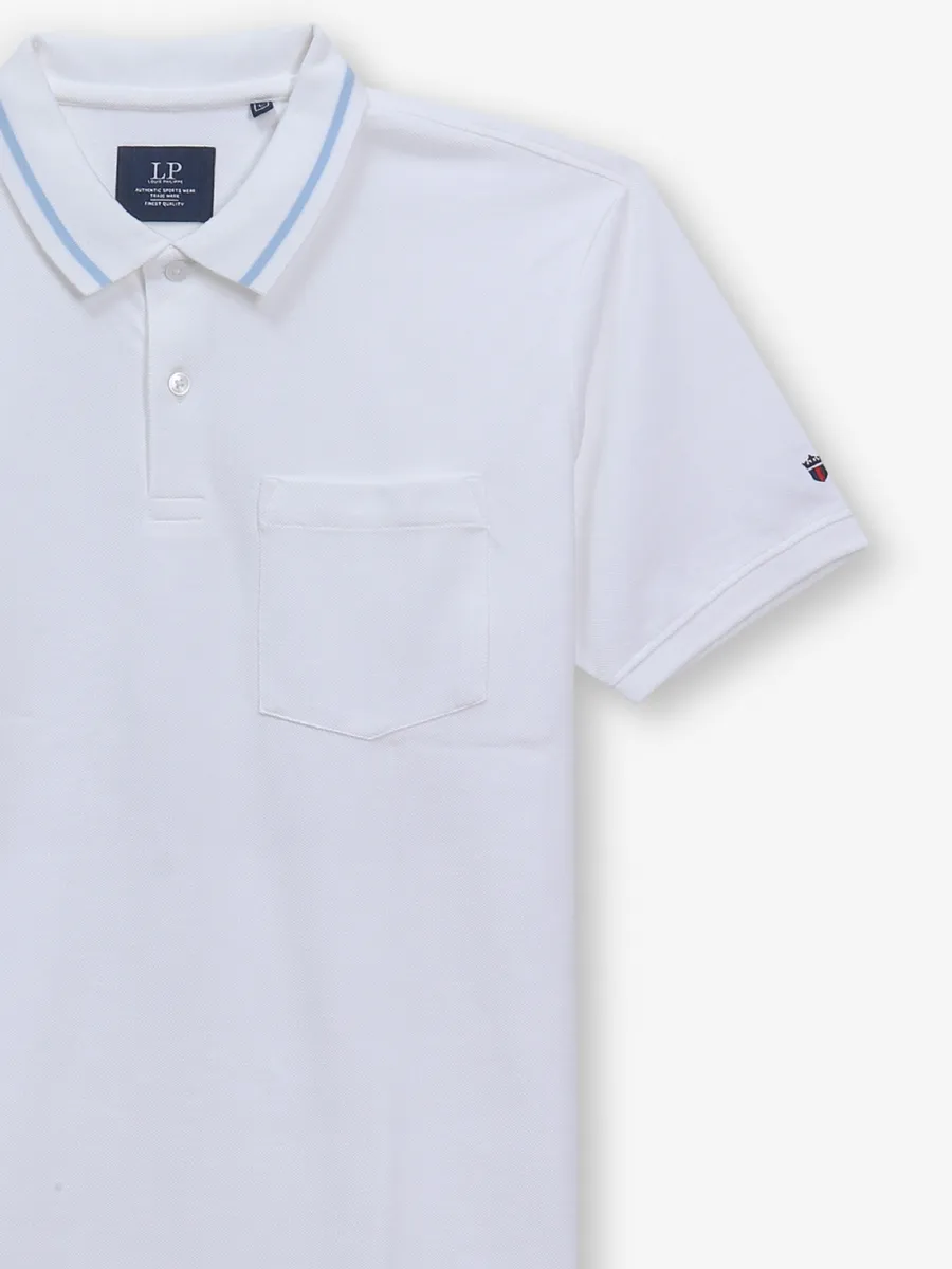 LOUIS PHILIPPE cotton white slim fit t-shirt