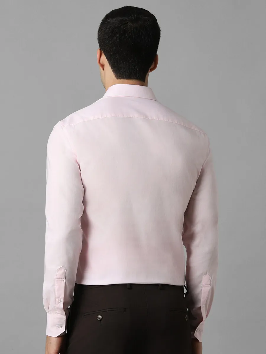 LOUIS PHILIPPE plain pink cotton shirt