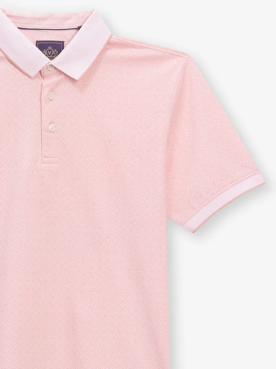 LOUIS PHILIPPE printed peach cotton t-shirt