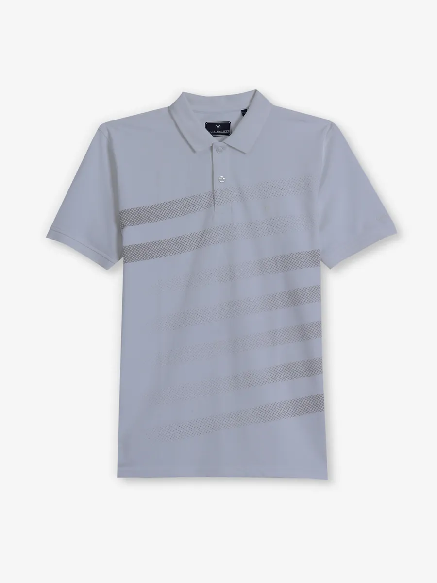LOUIS PHILIPPE printed white cotton t-shirt