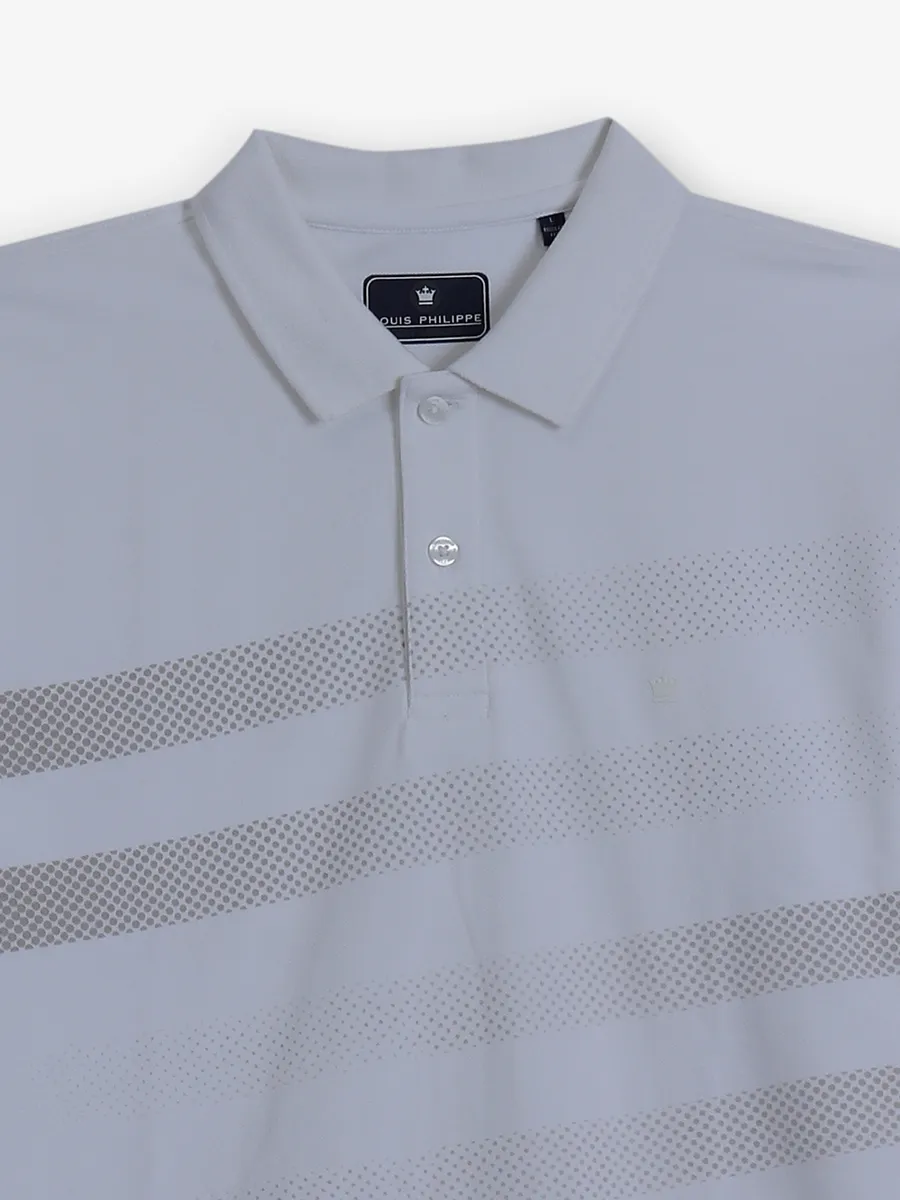 LOUIS PHILIPPE printed white cotton t-shirt