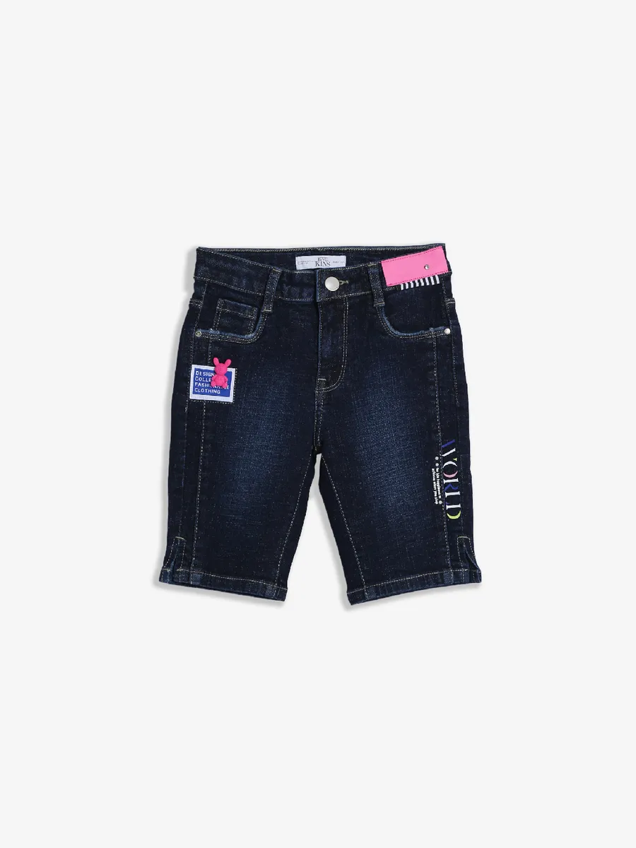 Lovekins dark navy denim capri