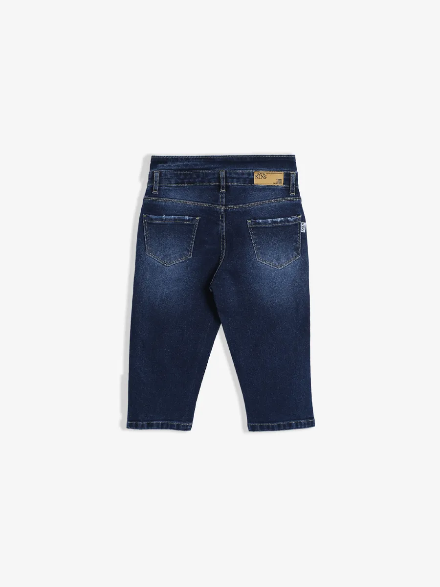 Lovekins denim navy washed capri