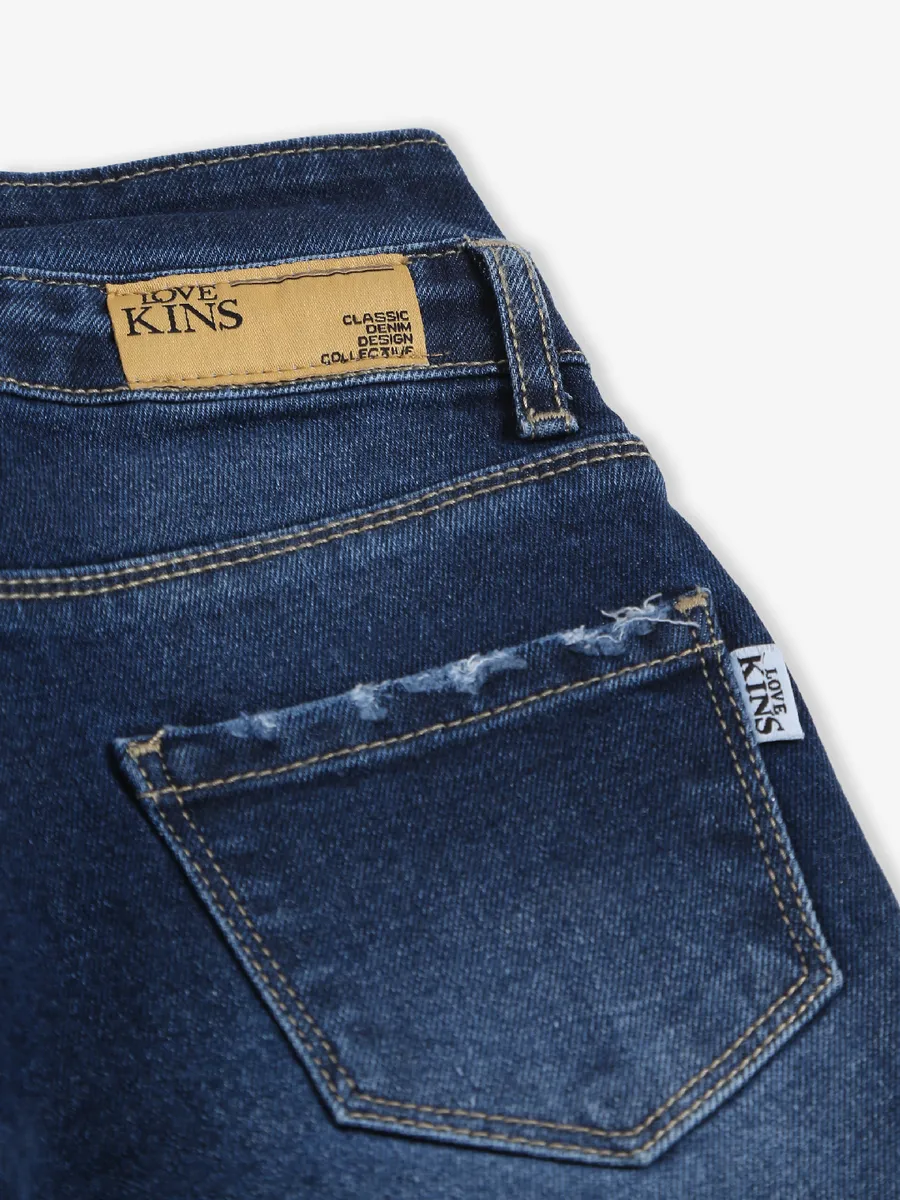 Lovekins denim navy washed capri