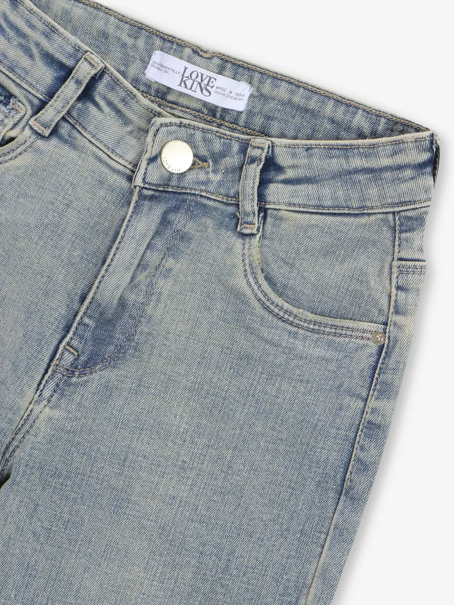 LOVEKINS grey washed straight jeans