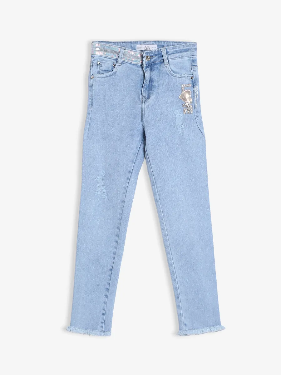 Lovekins sky blue denim ripped jeans