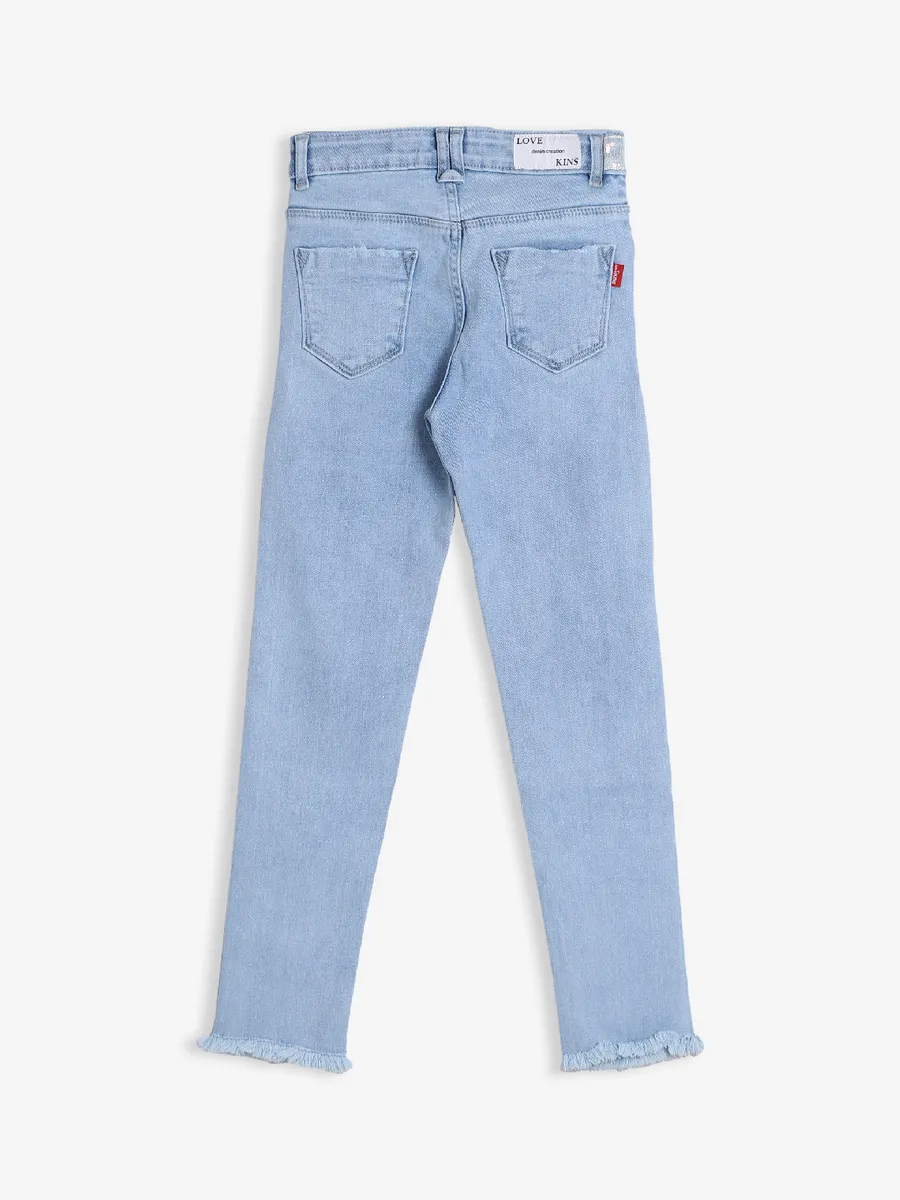 Lovekins sky blue denim ripped jeans