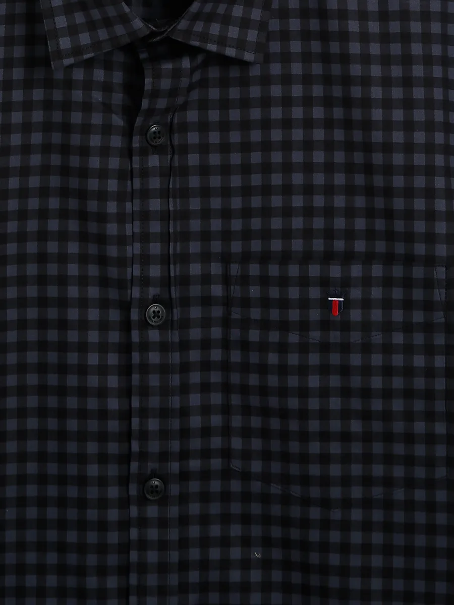 LP black checks slim fit shirt