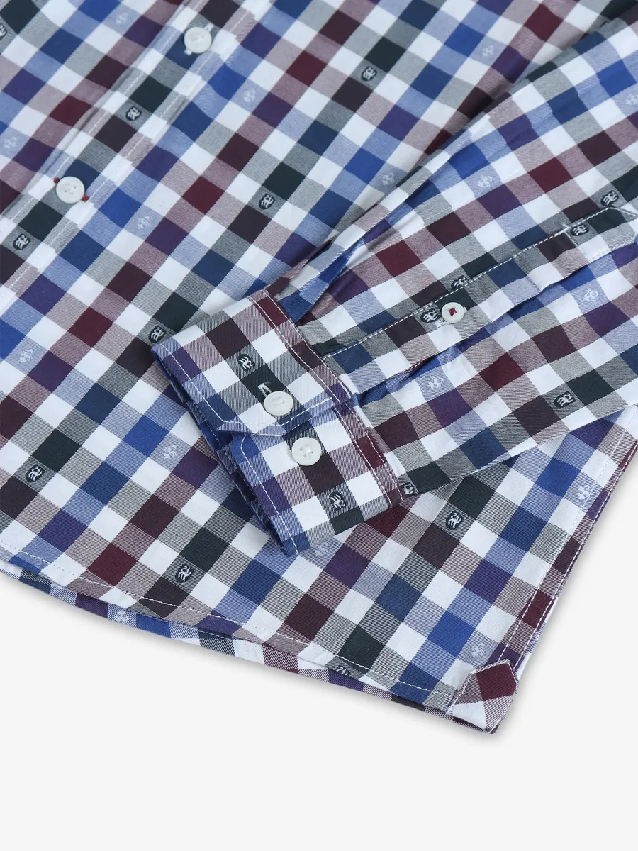 LP blue and black checks shirt