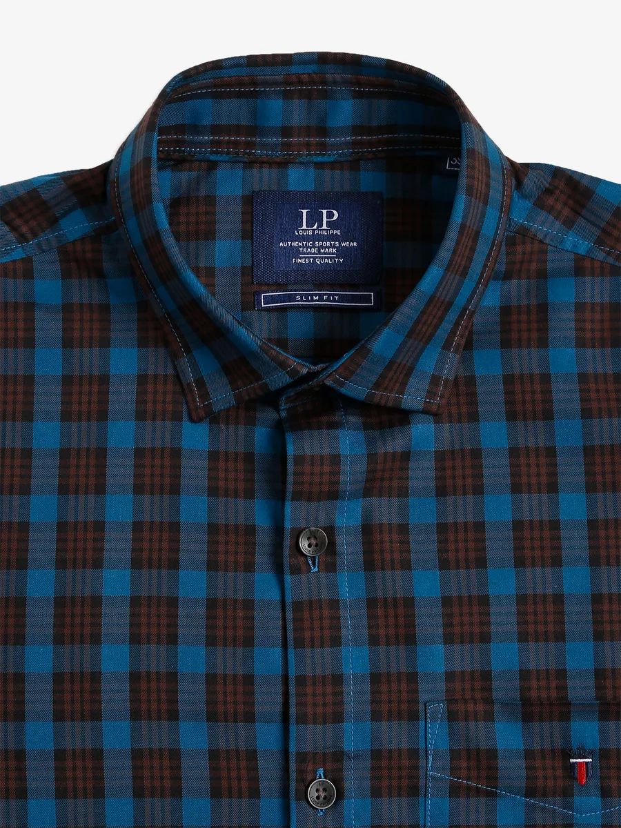 LP blue checks cotton shirt