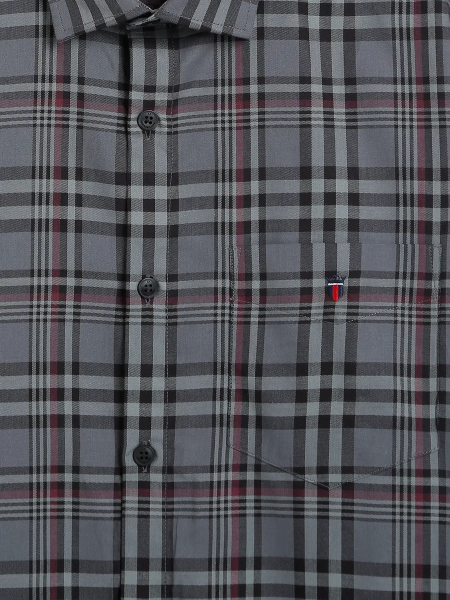 LP grey checks cotton shirt