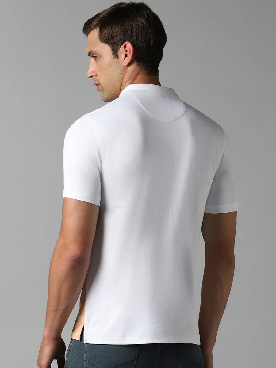 LP white color block cotton t-shirt