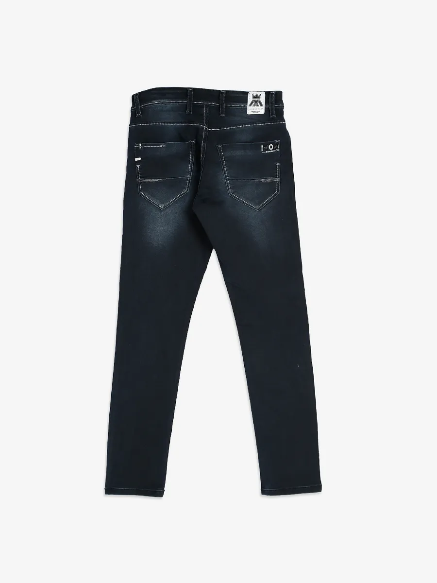 Mad-O-Wat washed latest regular fit black jeans