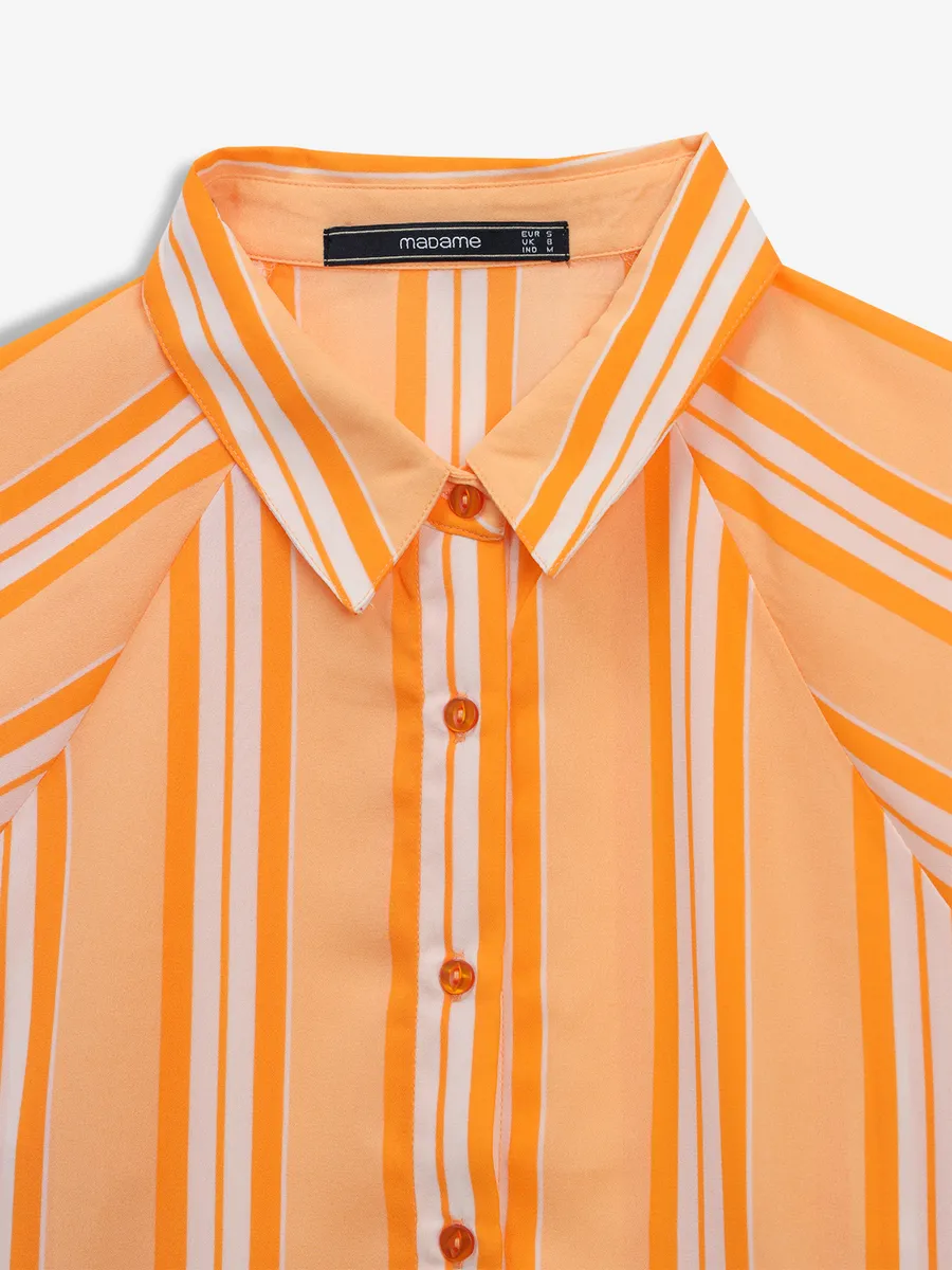 MADAME orange stripe shirt