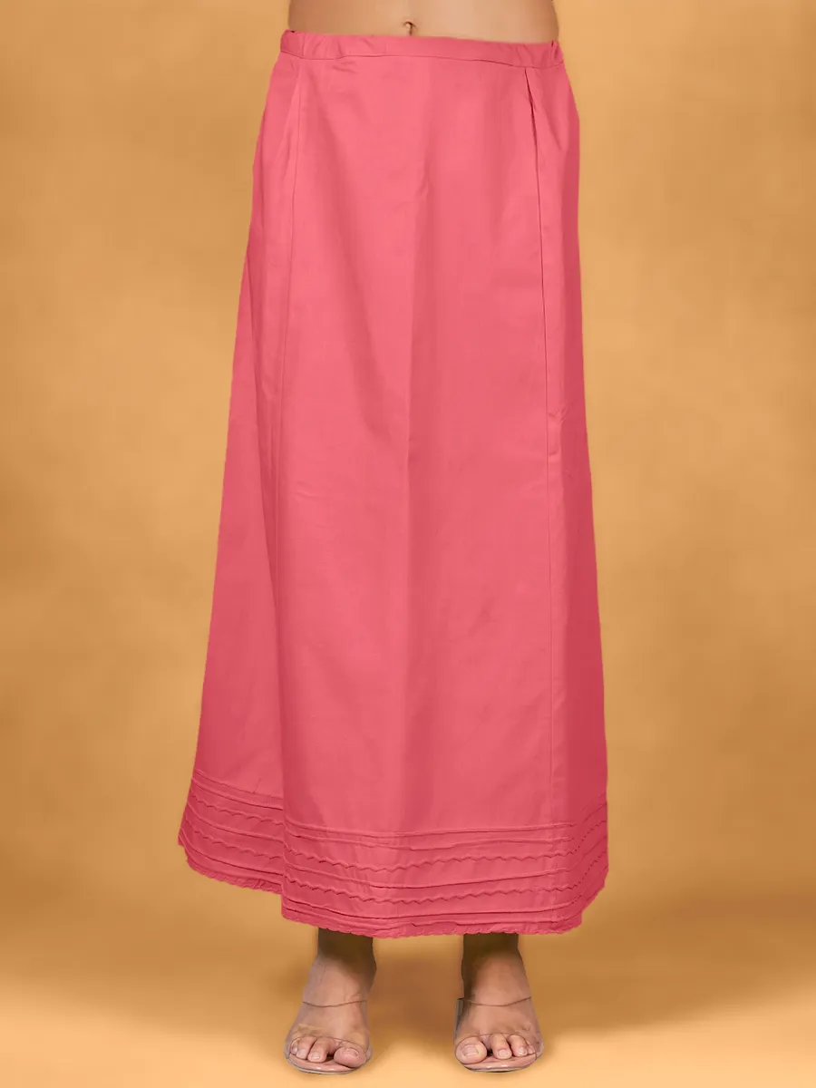 Magenta cotton plain petticoat