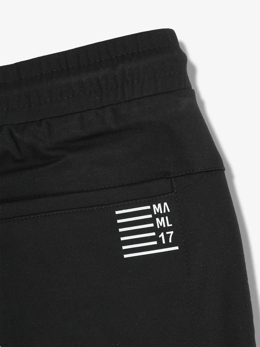 MAML black cotton solid track pant