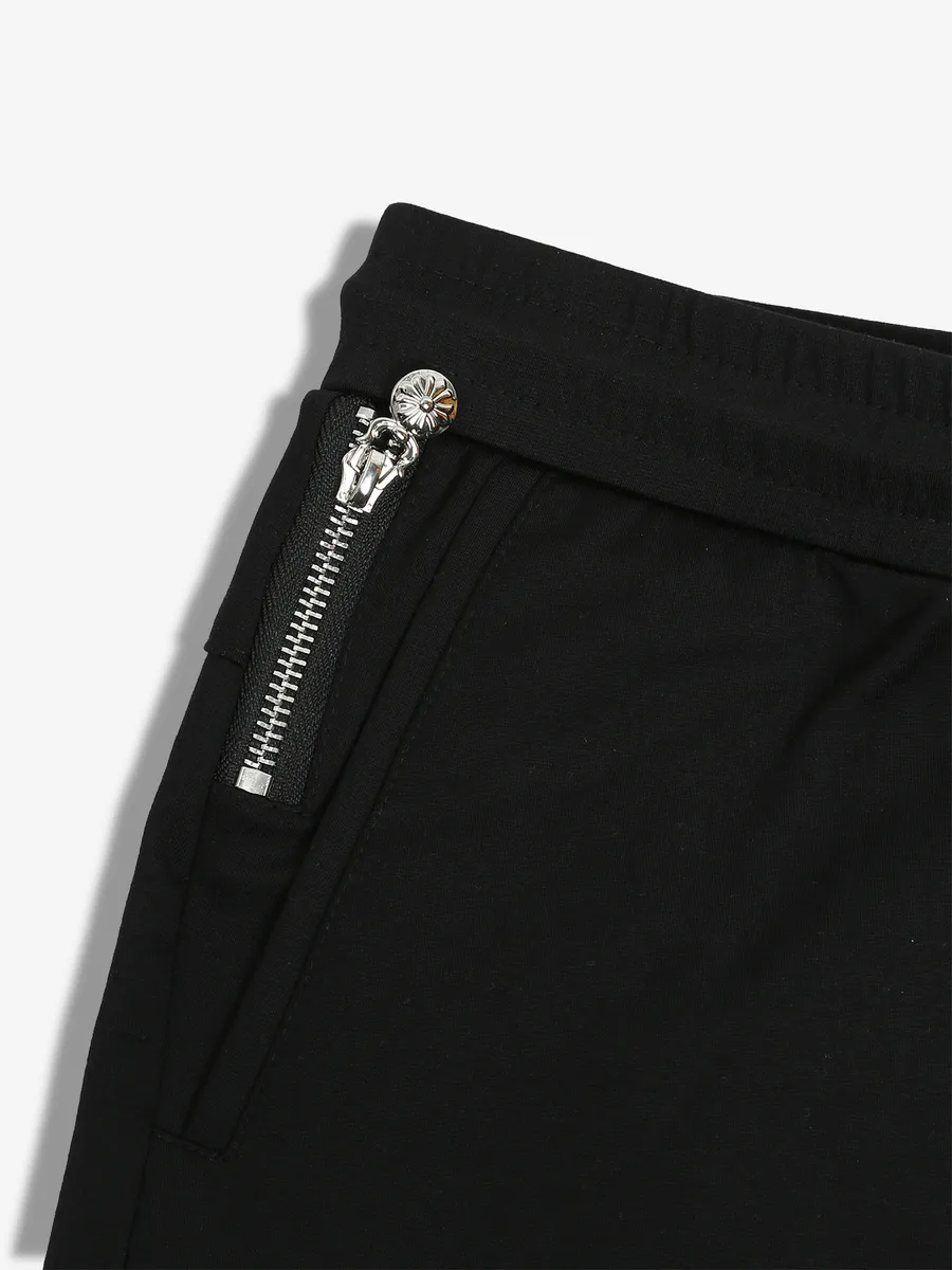 MAML black cotton solid track pant