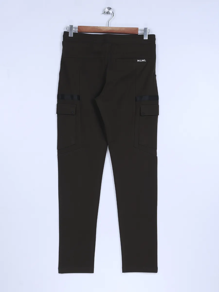 MAML cotton military green track pant