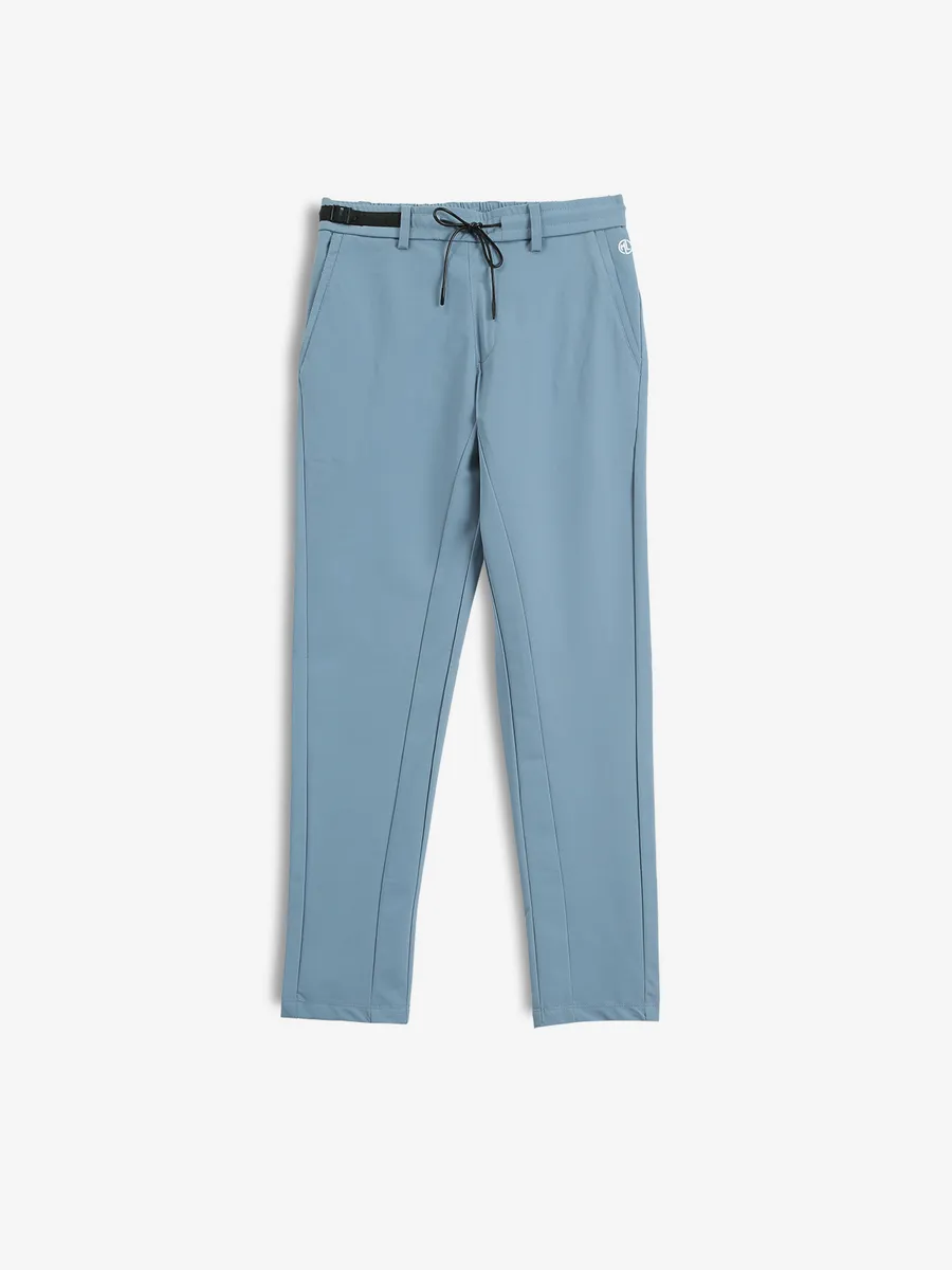 MAML light blue solid track pant