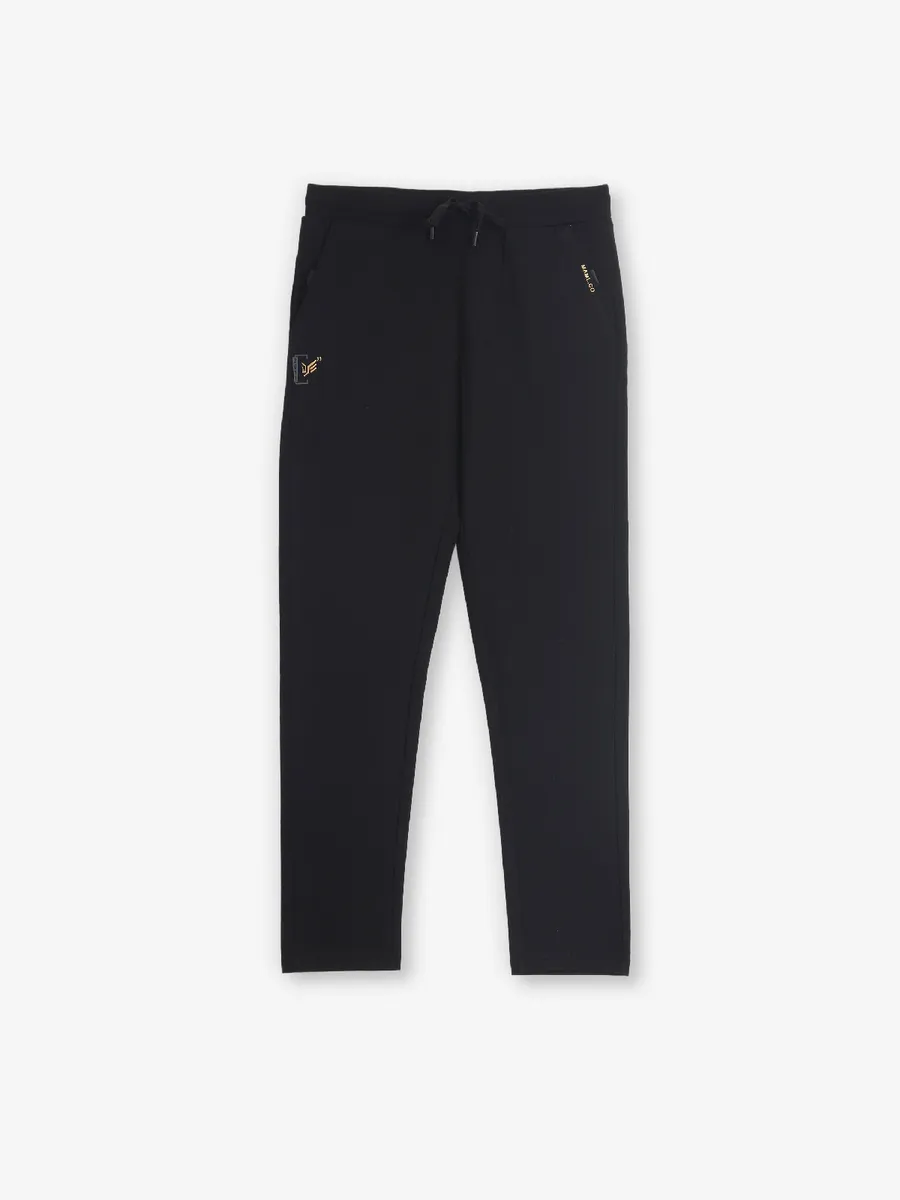 MAML solid black cotton trouser