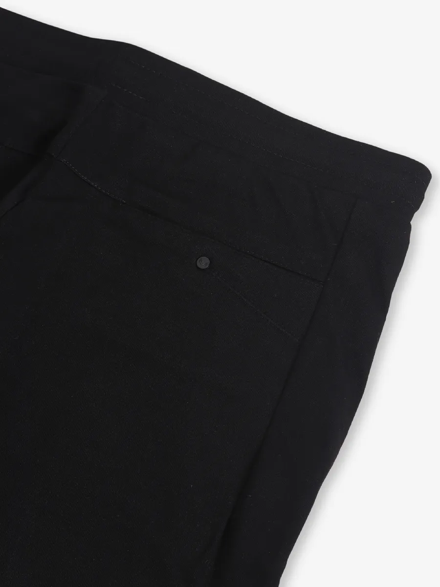 MAML solid black cotton trouser