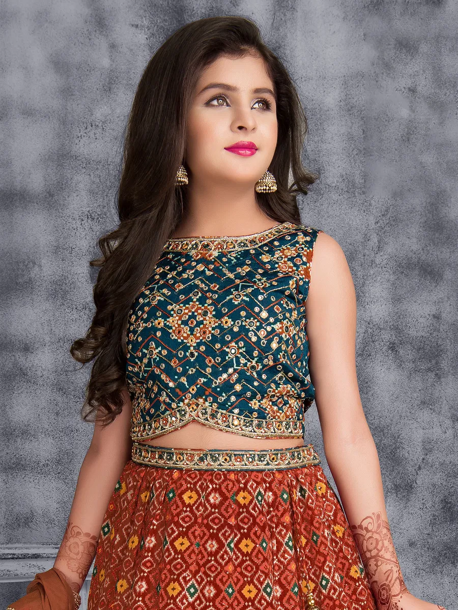 Maroon printed wedding events lehenga choli in georgette