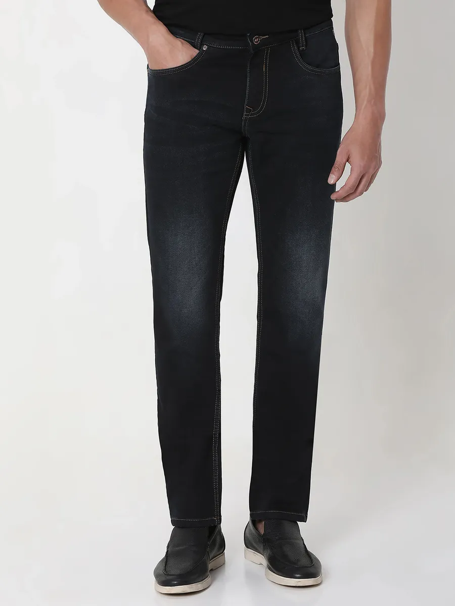 MUFTI black denim super slim fit jeans