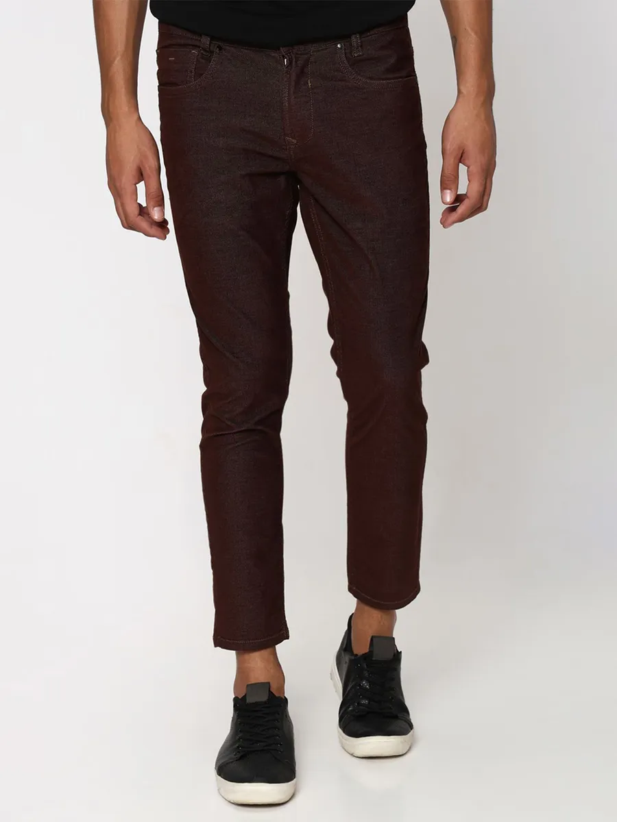 Mufti brown ankle length trouser