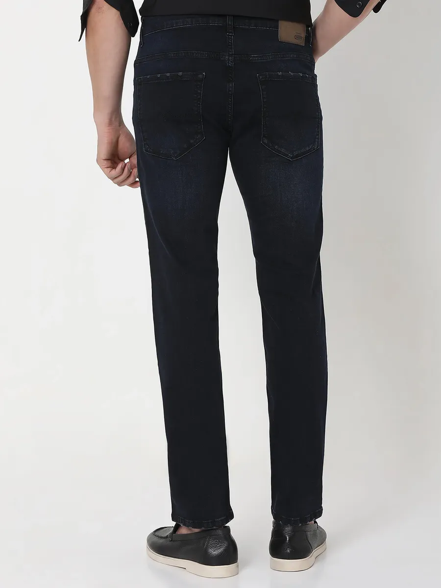 MUFTI dark navy demin washed narrow fit jeans