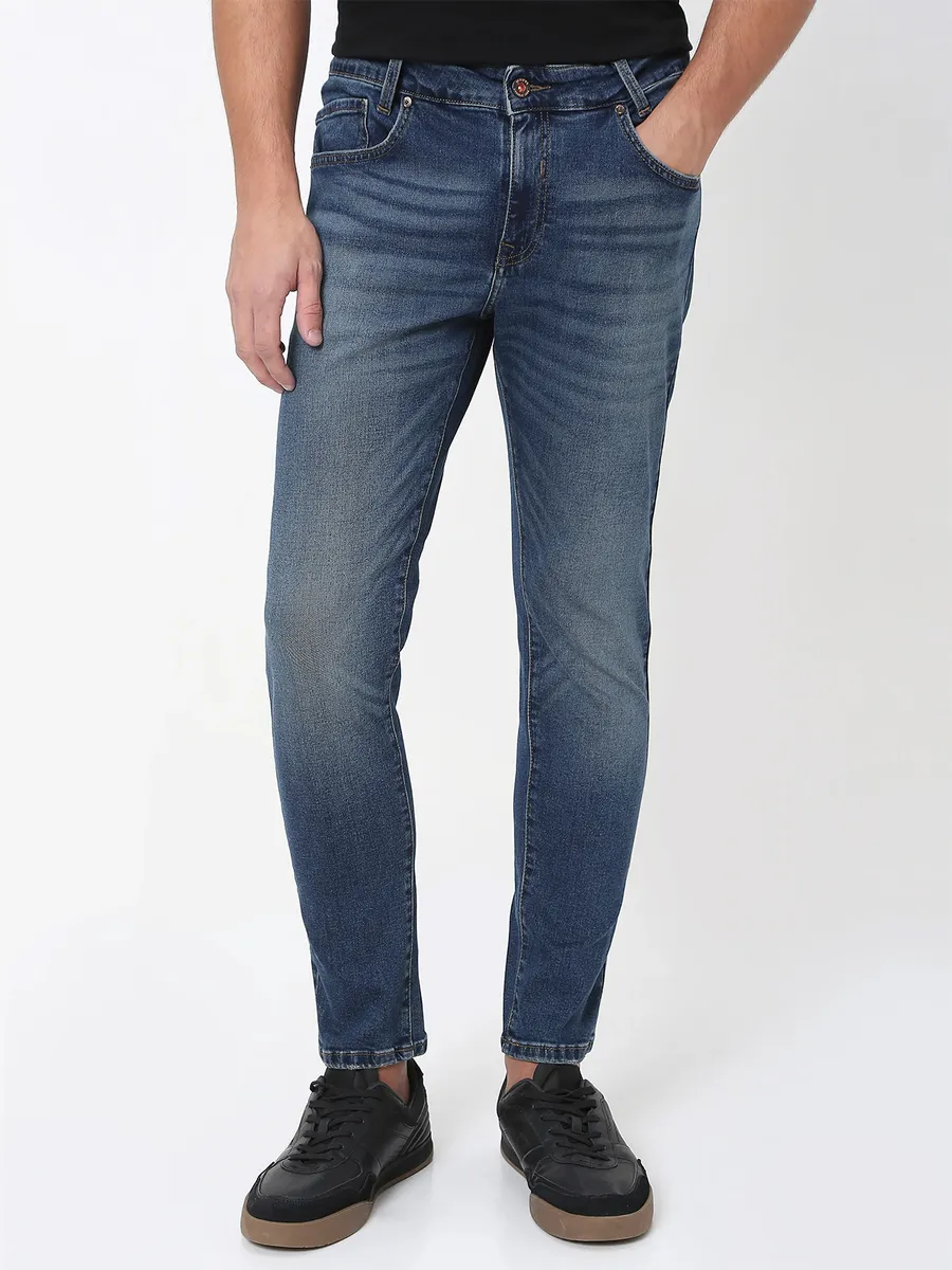 MUFTI light washed ankle length jeans