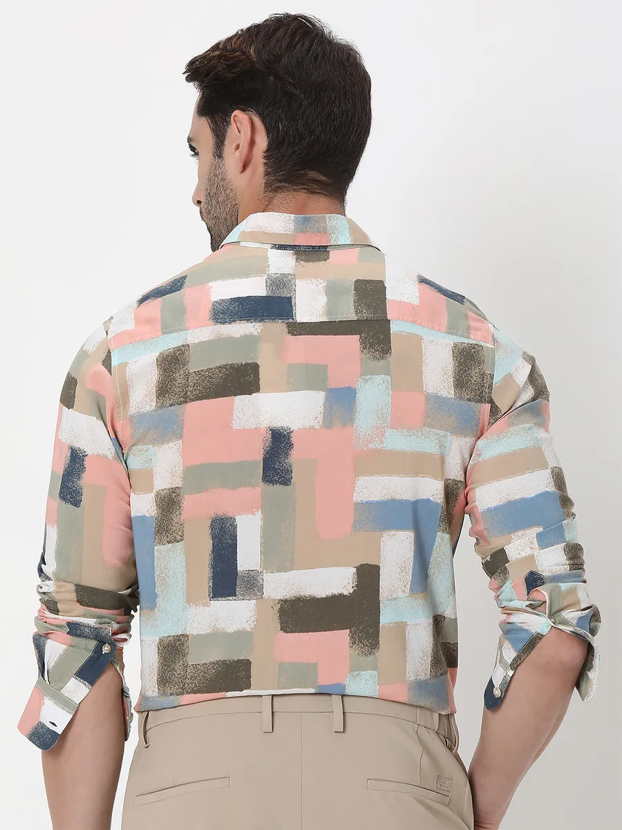 MUFTI multi color cotton shirt