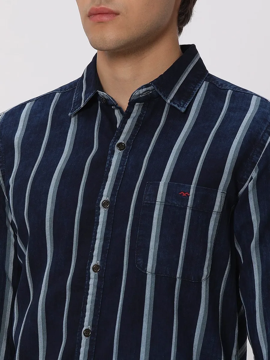 Mufti navy stripe shirt